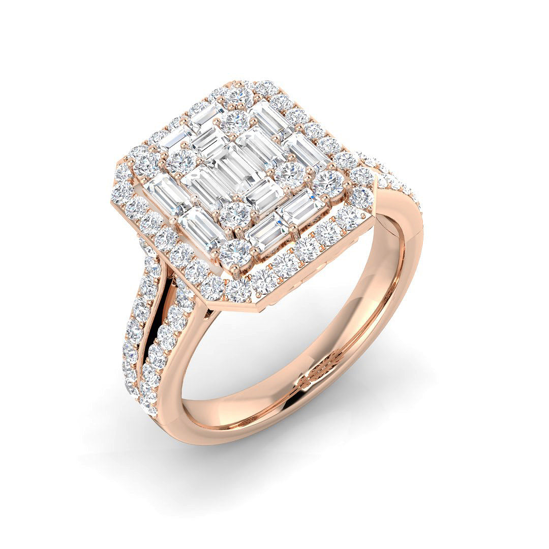 Diamond kouthamptob Baguette & Brilliant Ring | 1.5ct - 2ct
