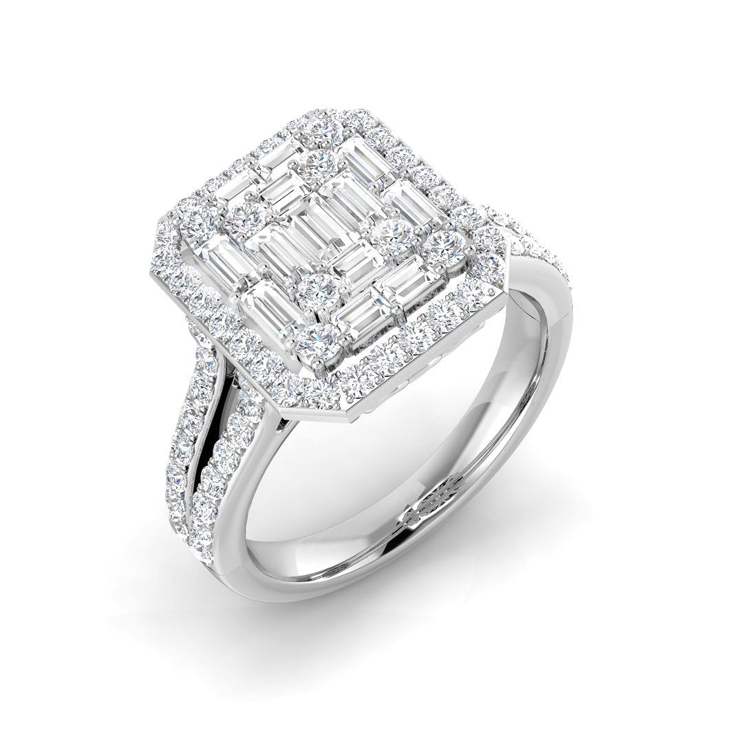 Diamond kouthamptob Baguette & Brilliant Ring | 1.5ct - 2ct