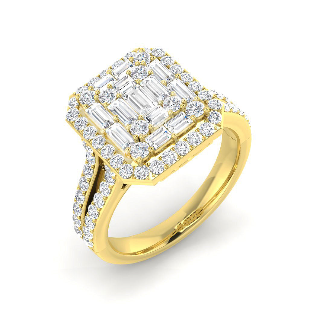 Diamond kouthamptob Baguette & Brilliant Ring | 1.5ct - 2ct