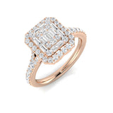 Diamond kubbury Baguette & Brilliant Ring | 0.5ct
