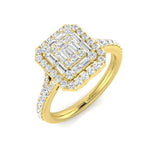 Diamond kubbury Baguette & Brilliant Ring | 0.5ct