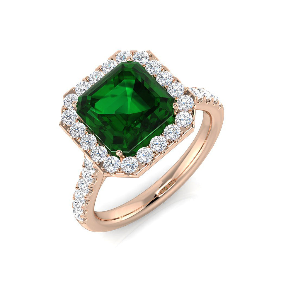 Halo Diamond Ring, Yellow Gold Diamond Ring