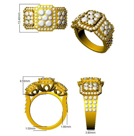 Pave Engagement Ring | 2ct to 2.75ct | Natural & Lab Diamond
