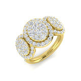 Diamond Oxford Pave Ring | 1.75ct | Hallmarked Gold & Platinum
