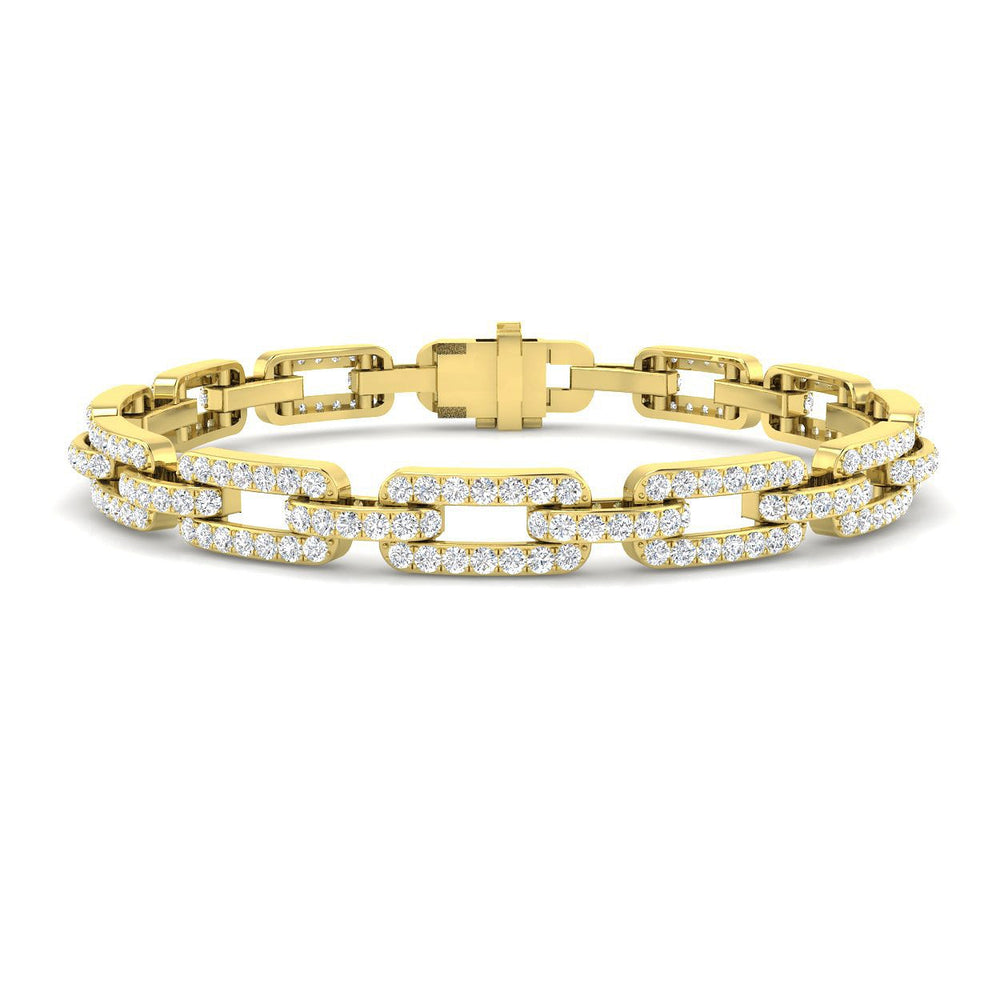 Secure Box Clasp Diamond Bracelet in White Gold
