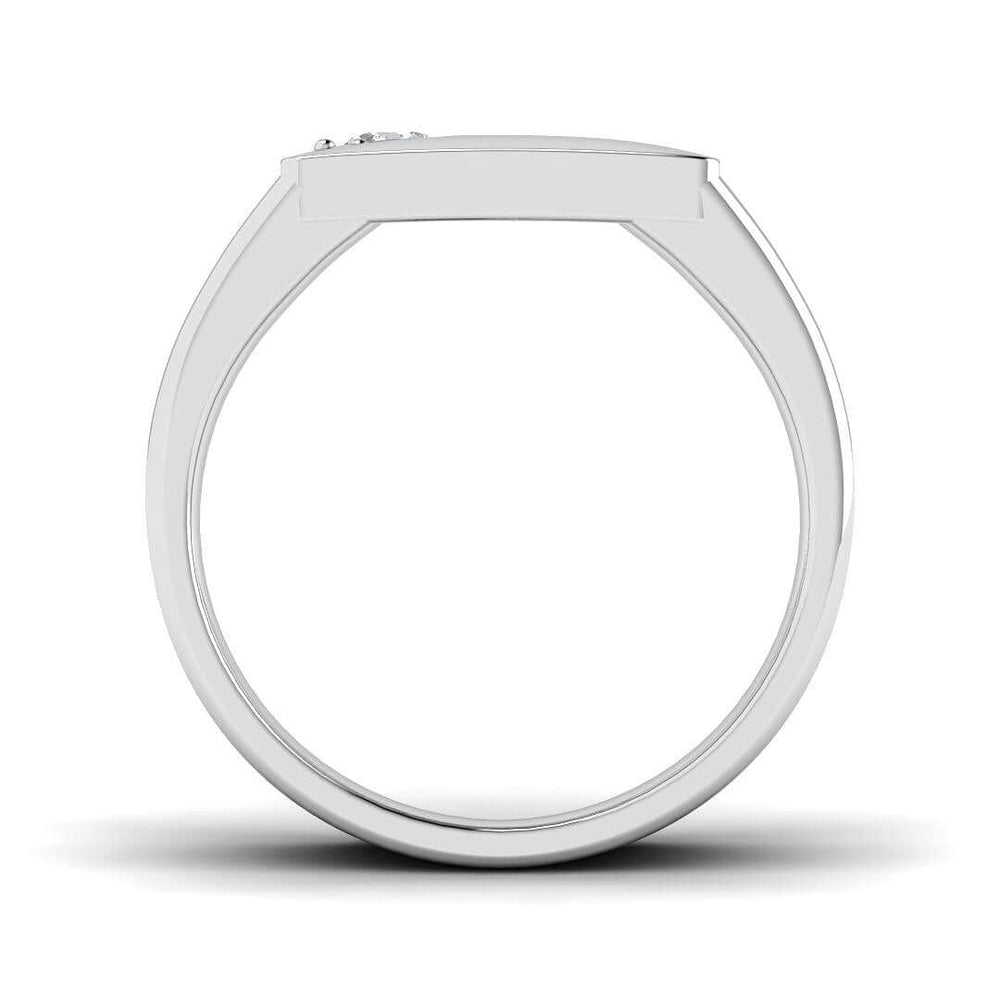Silver ring on a white background