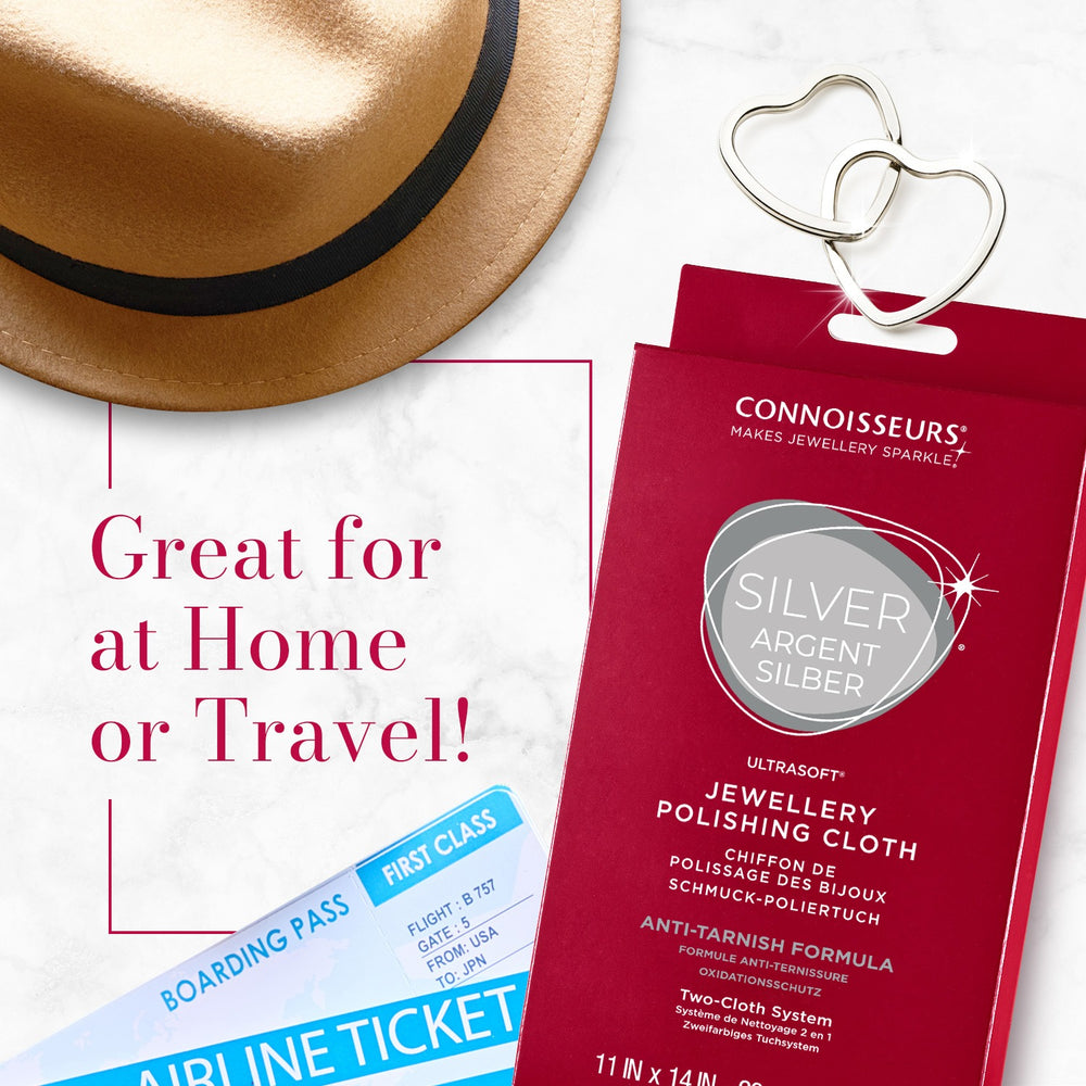 Silver watch cleaning cloth with anti-tarnish protection