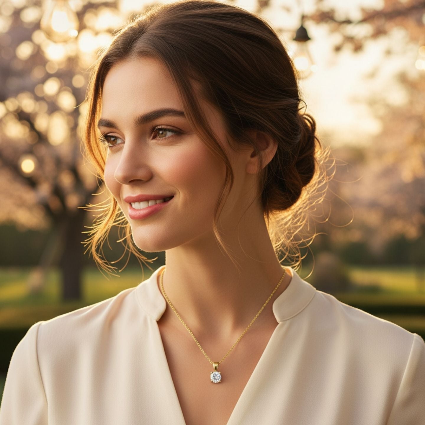 Lab Grown Diamond Solitaire Pendant | Claw Set | UK Hallmarked Gold & Platinum