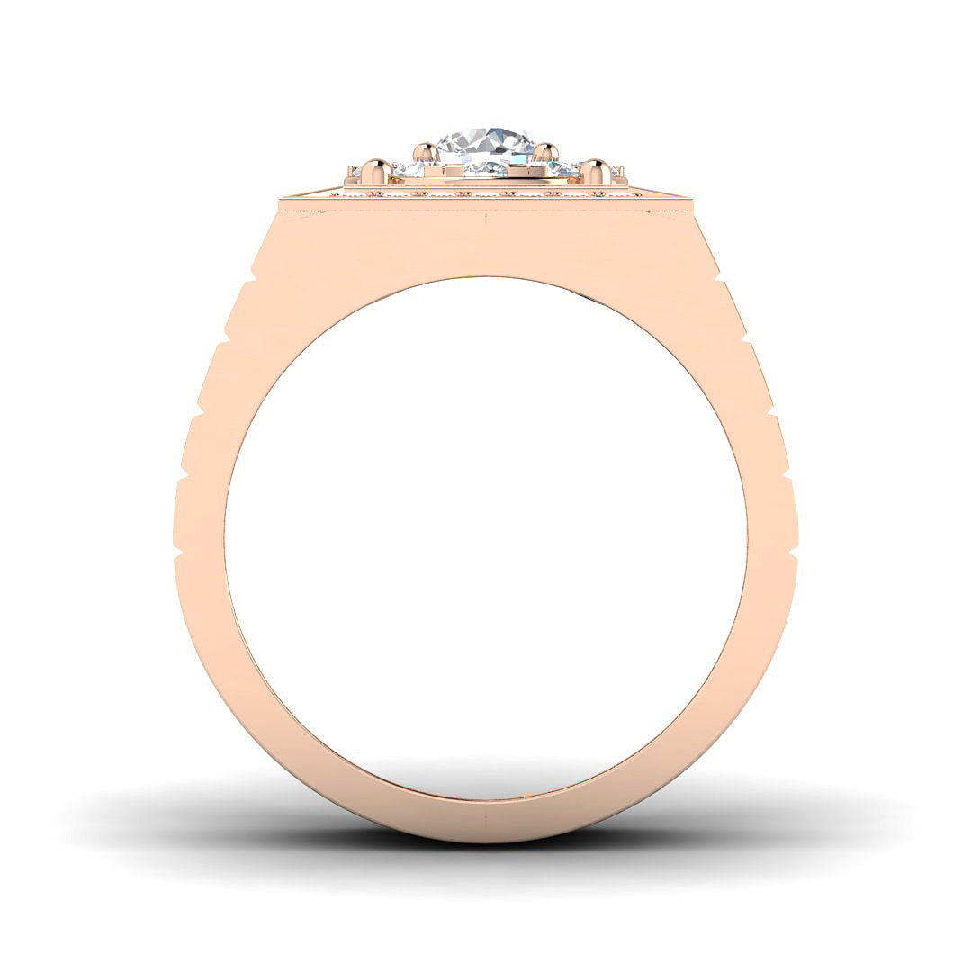 Sophisticated men's diamond cluster ring