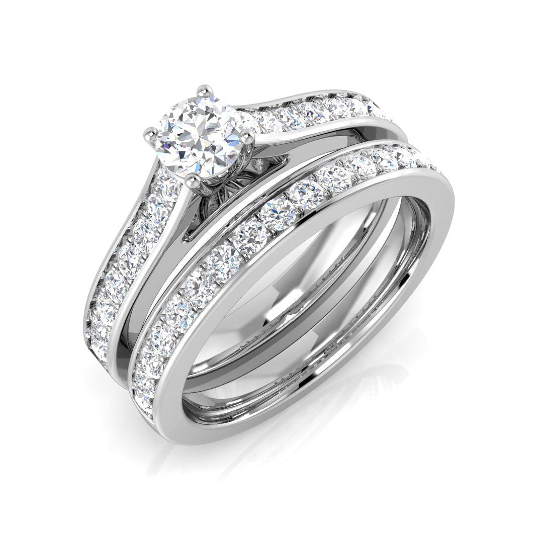 Split Band Diamond Bridal Ring Set