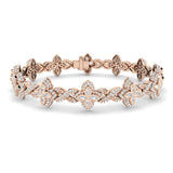 Elegant Infinity Diamond Design, Fine Floral Diamond Bracelet, Statement Platinum Diamond Bracelet