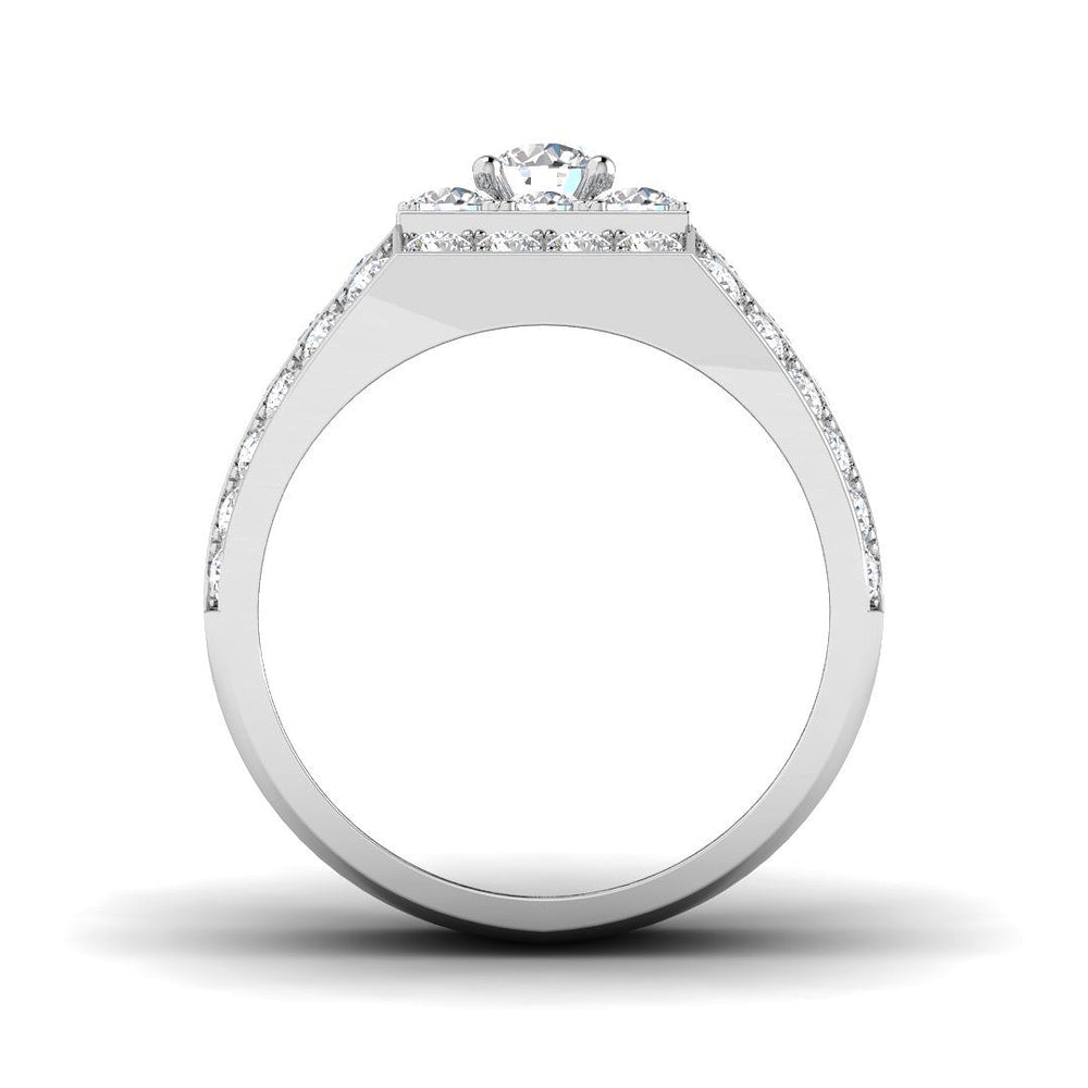 Stylish men’s pave ring with diamonds