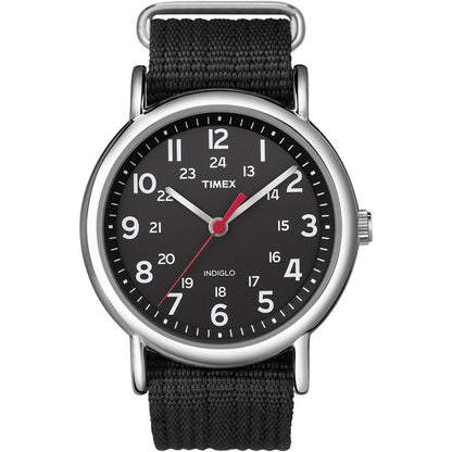 Unisex Weekender Watch with Black Fabric Strap