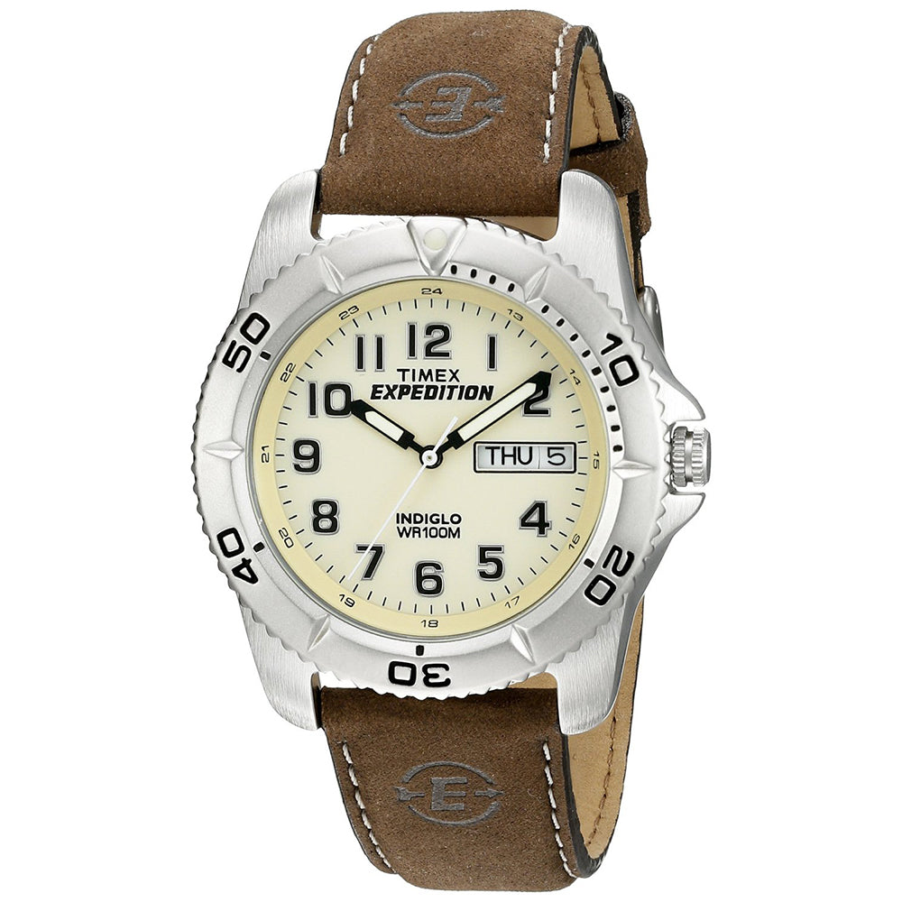 Timex Expedition Traditional Watch with Rugged Brown Strap - T46681