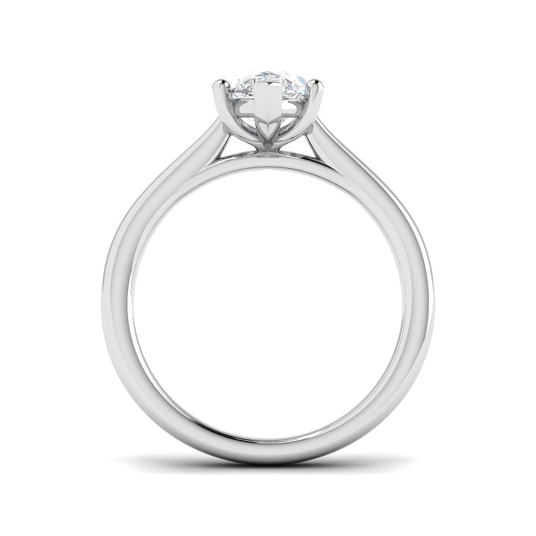 Timeless marquise diamond solitaire ring crafted in gold