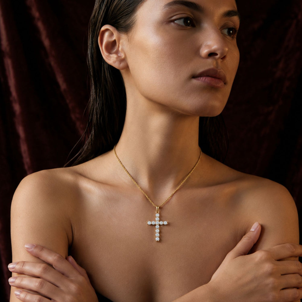 Diamond Cross Pendant | Timeless Christian Jewelry | UK Hallmarked