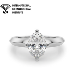 IGI Lab-Grown Oval Diamond Solitaire Engagement Ring 0.20-2.0 Carat |Fast Shipping 