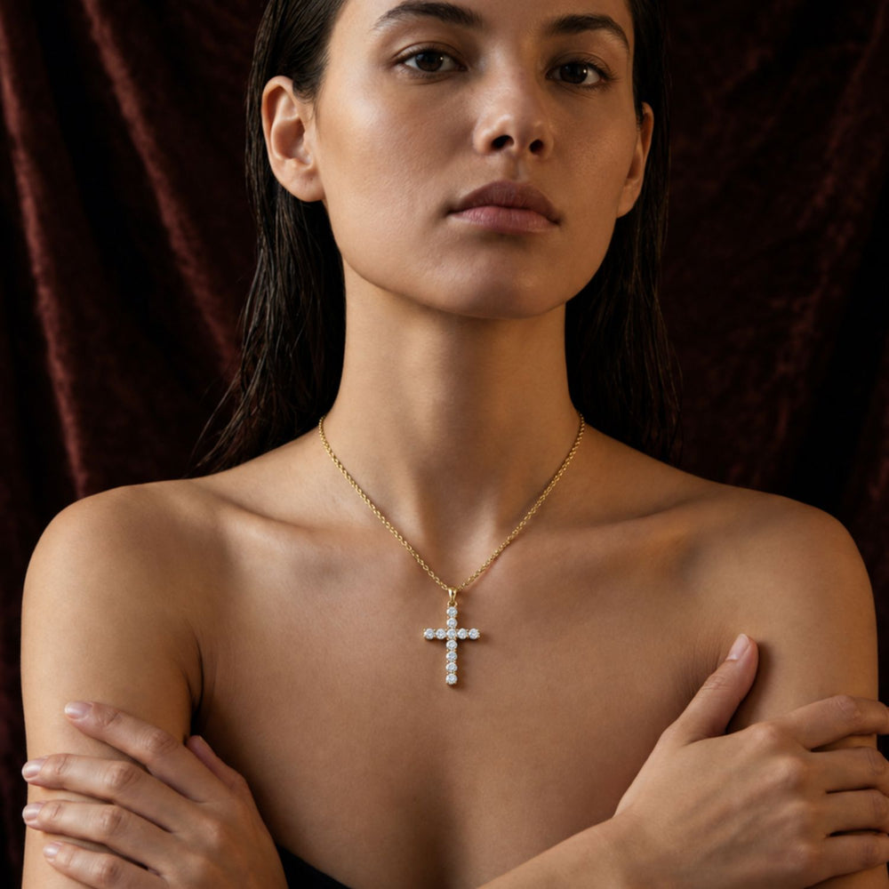 Diamond Cross Pendant | Timeless Christian Jewelry | UK Hallmarked