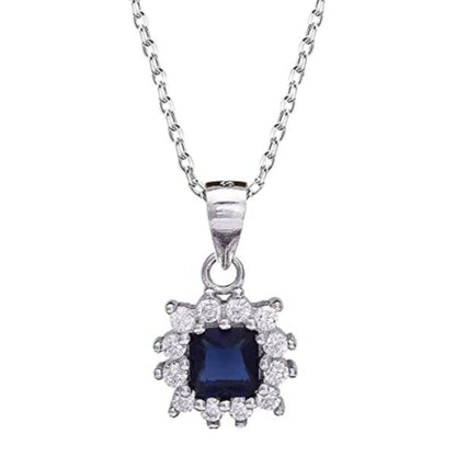 Sapphire Diamond Pendant In Gold