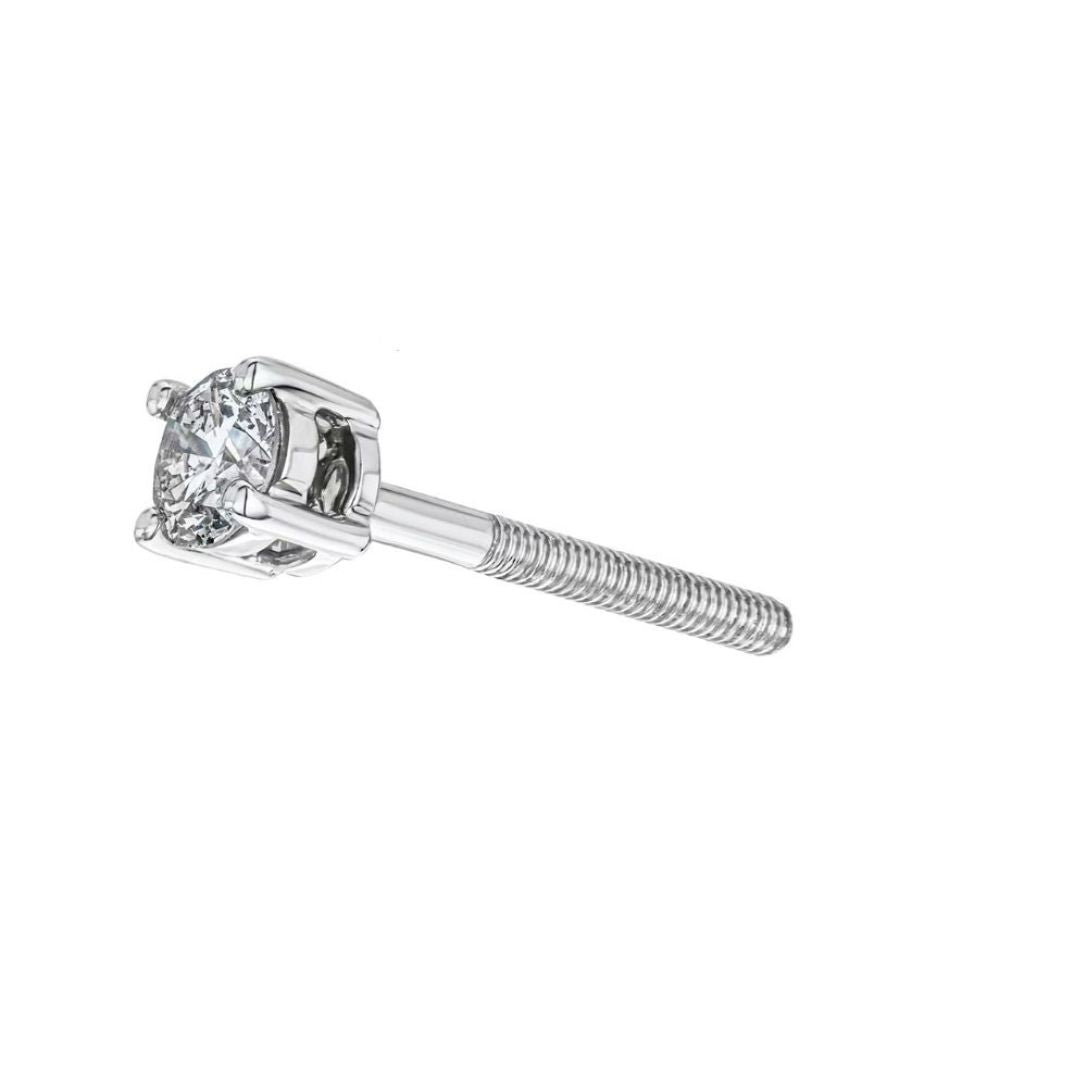 0.66ct Diamond Studs Earring In White Gold