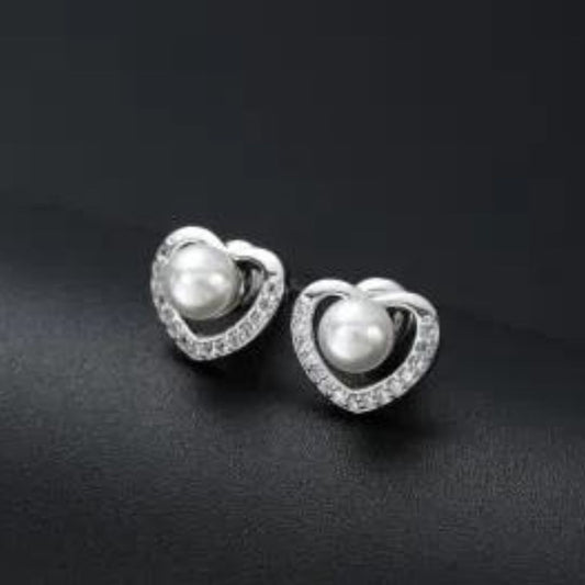 0.12ct Diamond Heart Shape Earrings