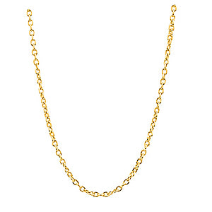 9k Gold Cable Chain For Pendeant and Necklaces - 18 Inches Long