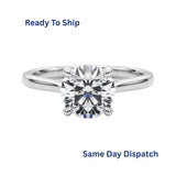 0.75Ct Prong Set Lab Grown Diamond Solitaire Engagement Ring in 9K Yellow & White Gold