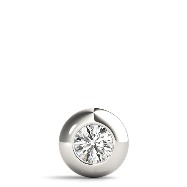 Pendentif serti clos de forme ronde naturelle – Élégance minimaliste