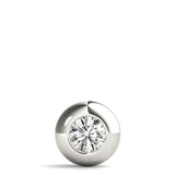 Pendentif serti clos de forme ronde naturelle – Élégance minimaliste