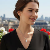 Platinum Pear Shape Lab Grown Diamond Pendant – 5 Prong Set UK Hallmarked