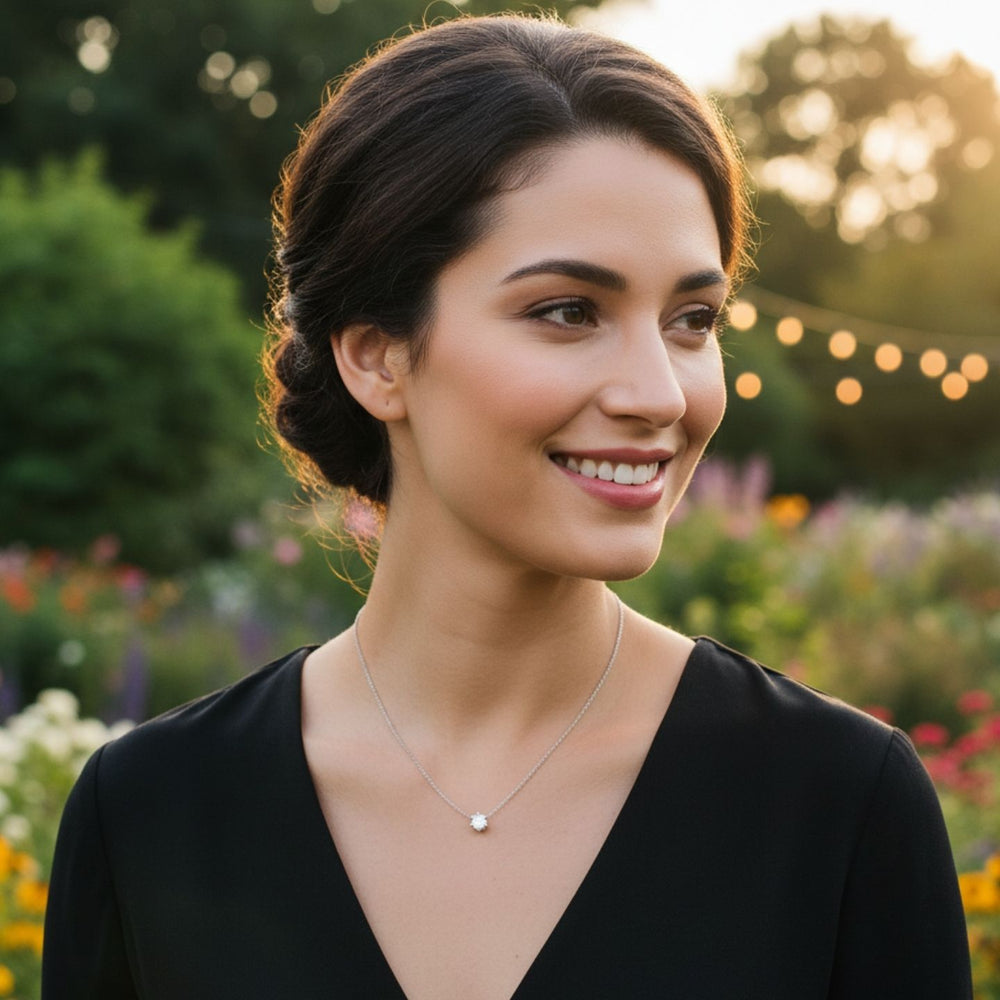 Luxury Round Solitaire Pendant – Available in Gold & Platinum UK Hallmarked