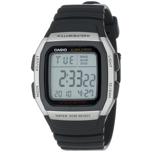 Casio Digital Watch with Extended Battery Life Timer - W96H/1AVEF