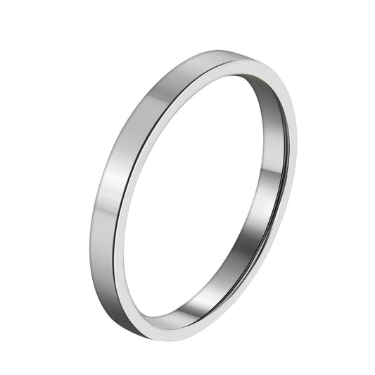 Flat Shape Plain Wedding Band for Women | UK Hallmarked Gold & Platinum Ring