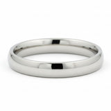Alliance simple de forme cour pour femme | Bague en or et platine fabriquée au Royaume-Uni