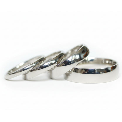 Court Shape Plain Wedding Band for Women | UK Made Gold & Platinum Ring