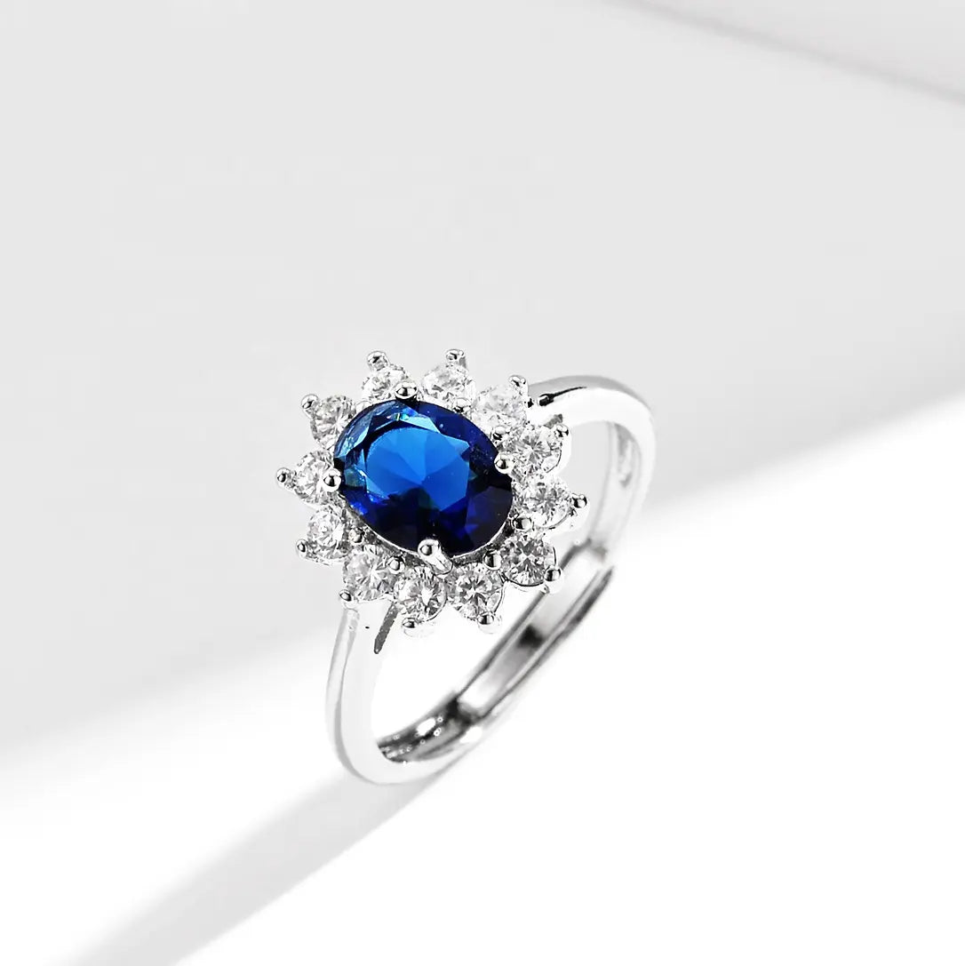 2.05 Carat Sapphire and Natural Diamond Ring