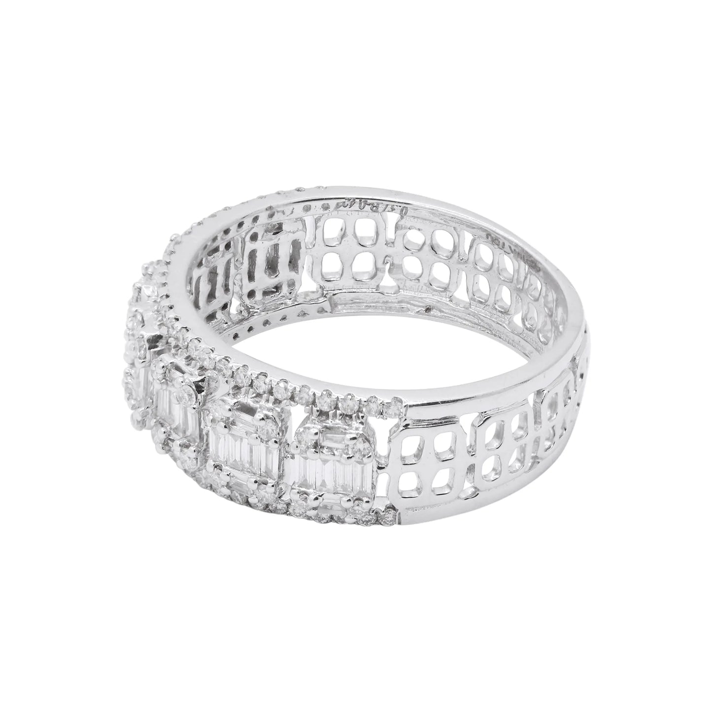 0.85 Carat F/SI Half Eternity Ring