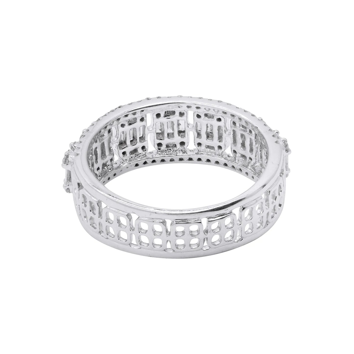 0.85 Carat F/SI Half Eternity Ring