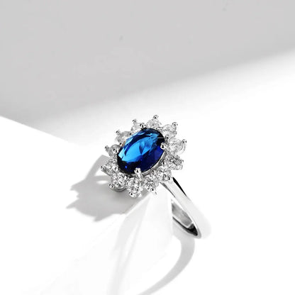 2.05 Carat Sapphire and Natural Diamond Ring