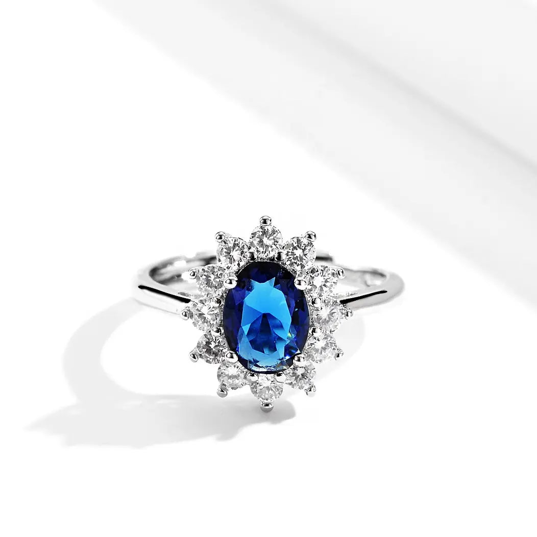 2.05 Carat Sapphire and Natural Diamond Ring