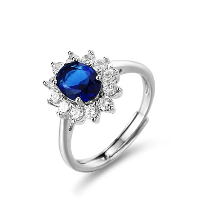 2.05 Carat Sapphire and Natural Diamond Ring