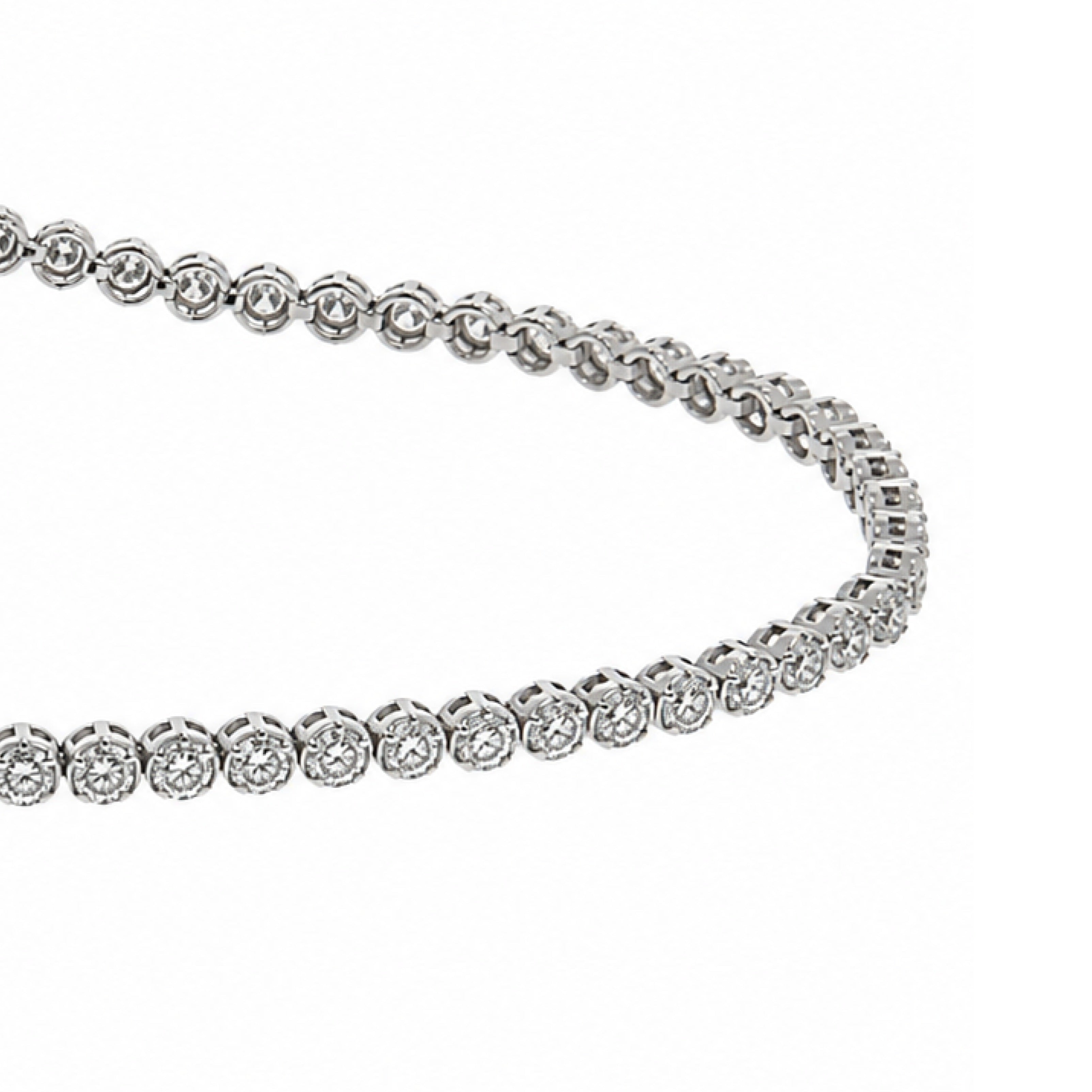 WGI 2.25ct FG/VS-SI Natural Diamond Tennis Bracelet,Platinum Ready To Ship