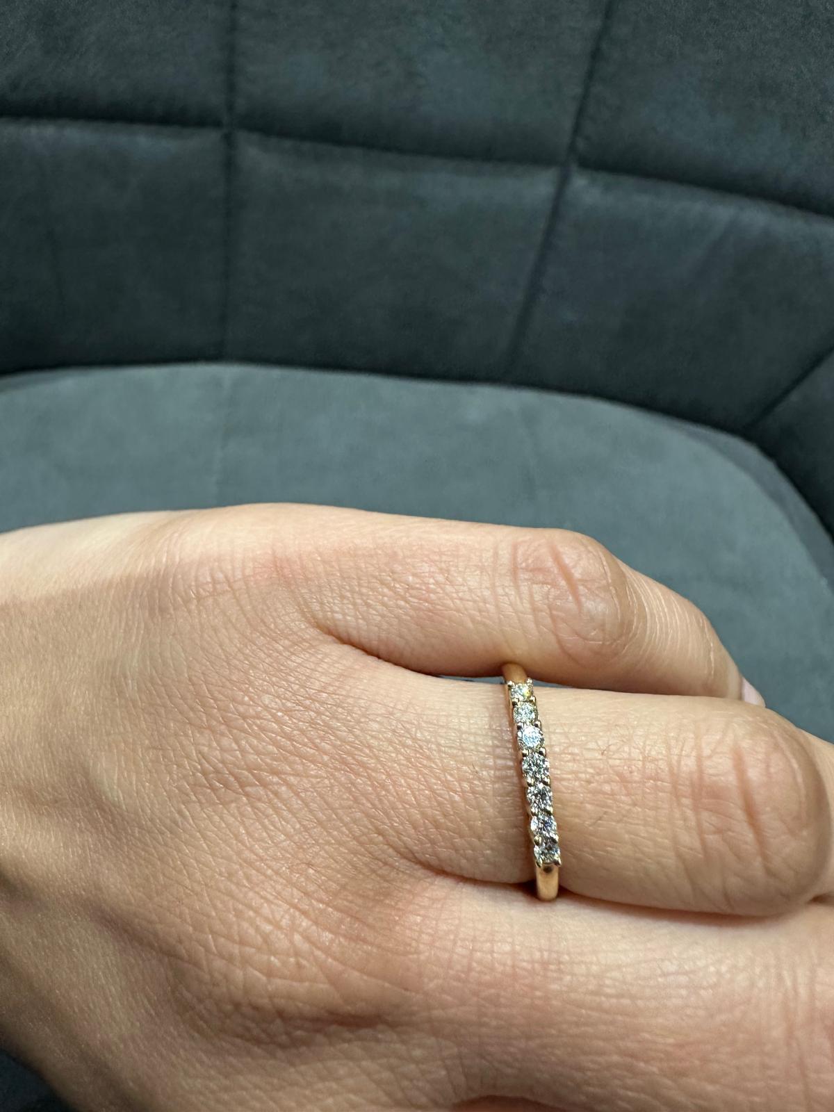 Natural Diamond Prong Set 7 Stone Ring in 9KT Yellow Gold for Women