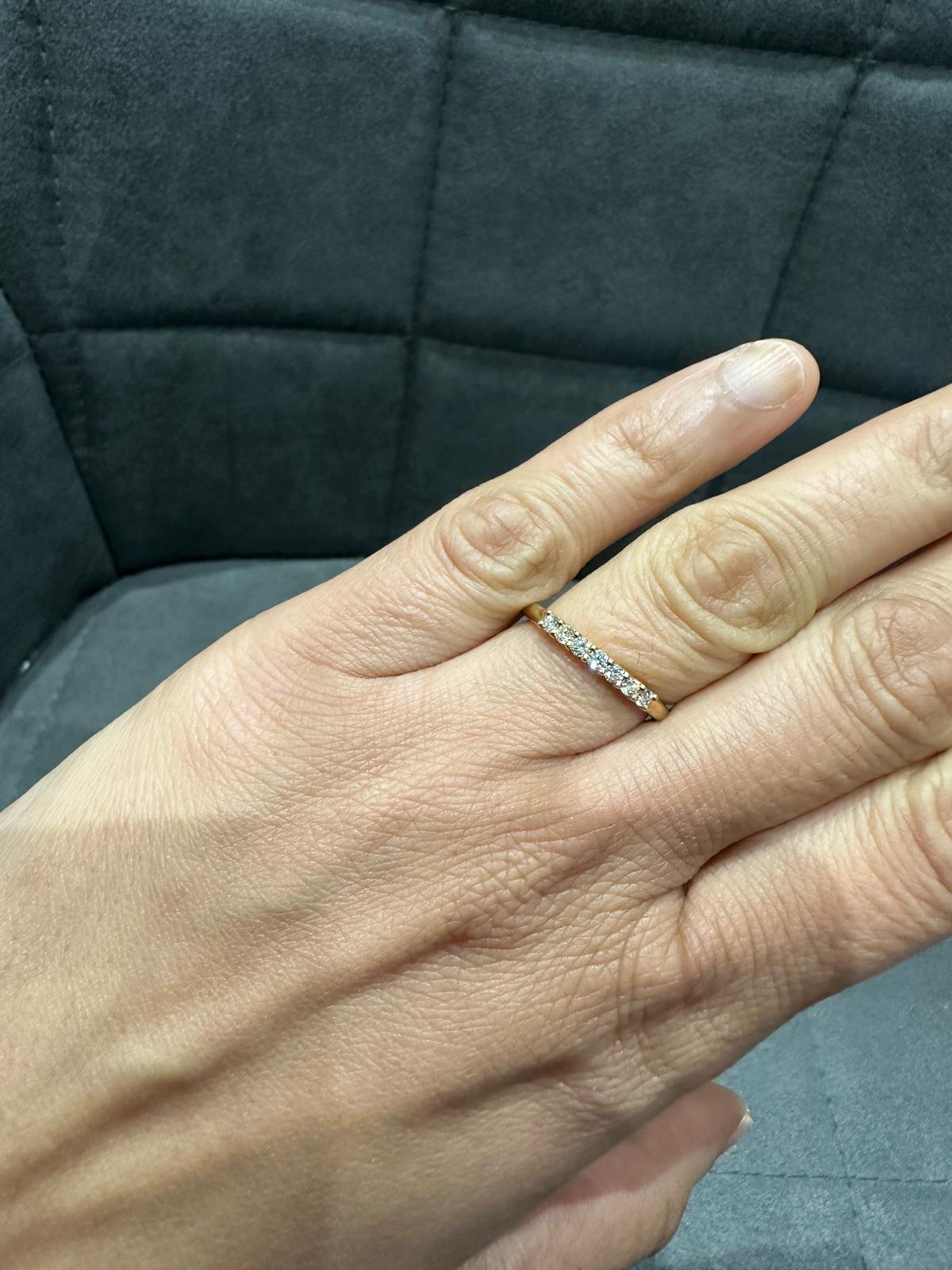 Natural Diamond Prong Set 7 Stone Ring in 9KT Yellow Gold for Women