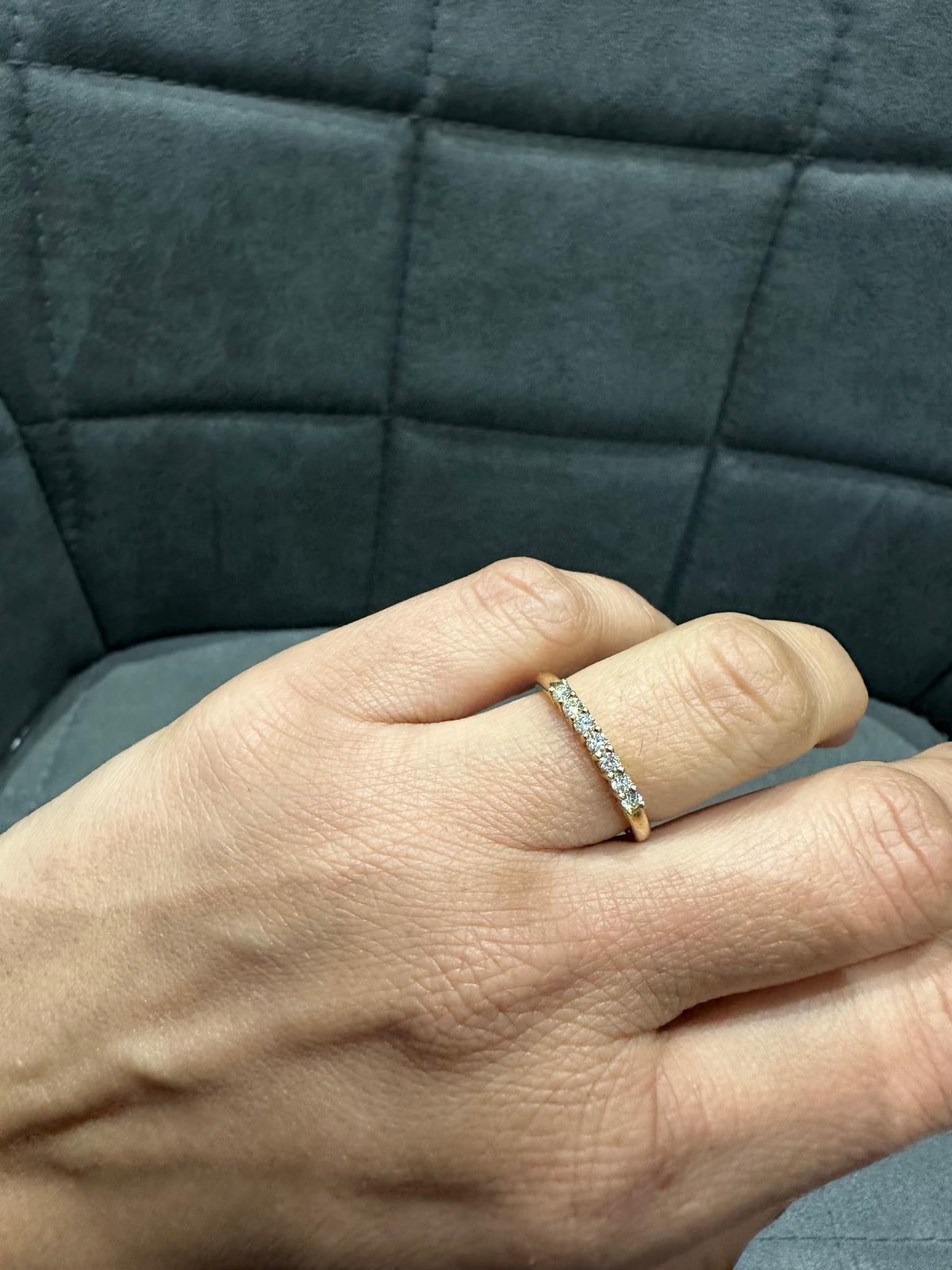 Natural Diamond Prong Set 7 Stone Ring in 9KT Yellow Gold for Women