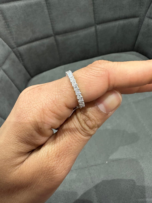 2.00 Carat Natural Diamond Princess Cut Prong Set 18K White Gold Engagement Ring