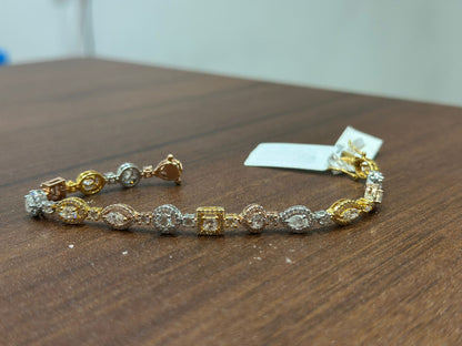Fancy Shapes 6.00 Carat Natural Diamonds Bracelet in 14K Solid Gold | Luxurious Jewellery