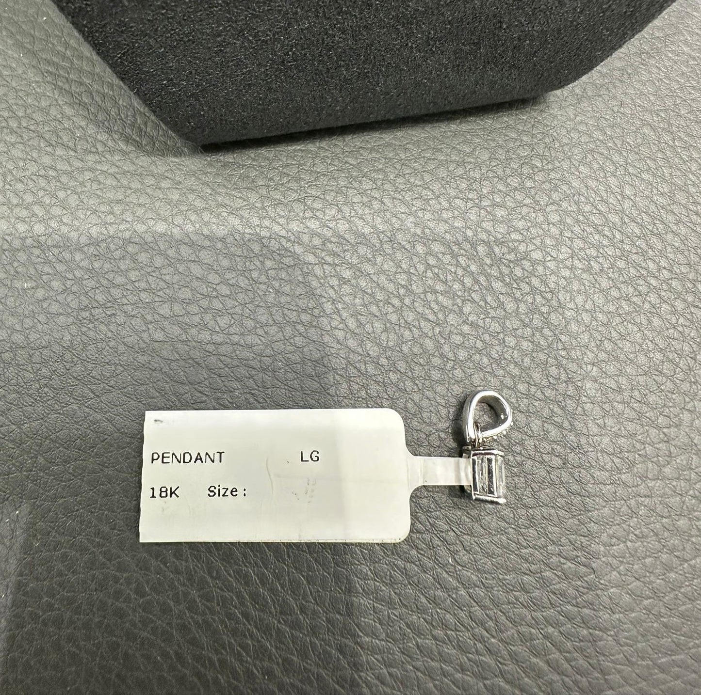 Lab Grown Diamond Asscher Cut Solitaire Pendant in 18K White Gold