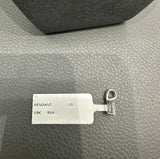 Pendentif solitaire en or blanc 18 carats serti d'un diamant de laboratoire taille Asscher