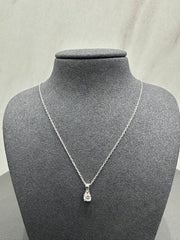 Round Cut 0.40Ct Lab Grown Diamond Solitaire Pendant Crafted in 9K White Gold